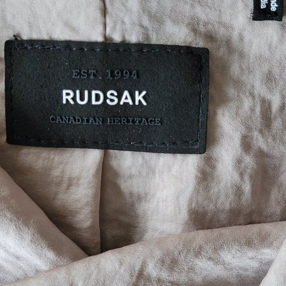 RUDSAK, one of a kind leather jacket, size M, coffe blend collors - Picture 10 of 15